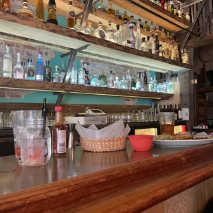 a woman sitting at the bar