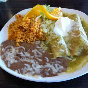Chile Verde Enchiladas