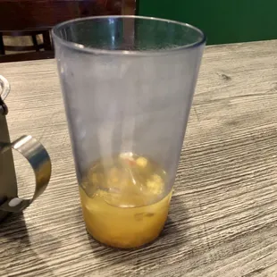 Sample of the fruit juice (aguas frescas). Incredibly fresh and delicious.