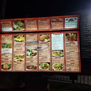 the menu