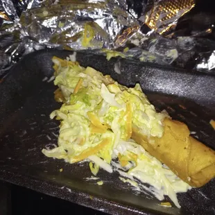 Super rolled tacos. Made so perfectly, crisp, fresh lettuce, cheese AWESOME!