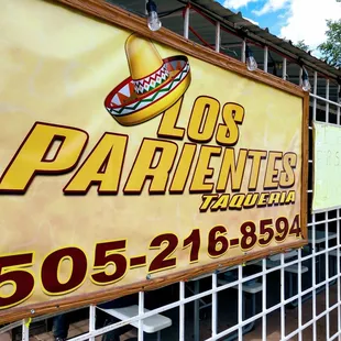 a sign for a restaurant