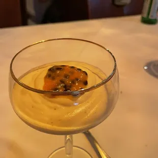 a dessert in a glass