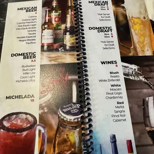 Drink menu