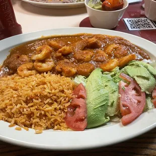 Camarones rancheros were good