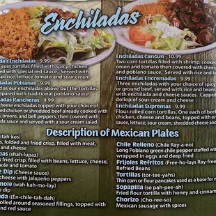 enchiladas | descriptions