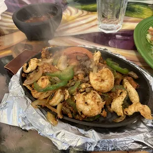 a plate of food on a table