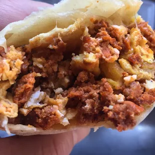 Excellent Chorizo burrito and only $4.50.