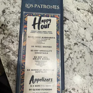 Happy Hour Menu