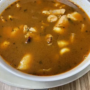 Caldo de mariscos