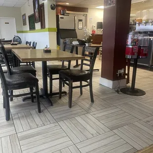 Seating area very clean