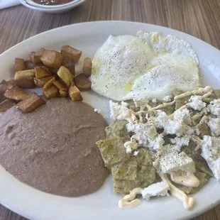 Chilaquiles verde. Great dish great price
