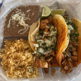 Chicken taco plate