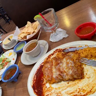 a large plate of food