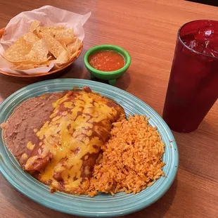 Beef Enchiladas Lunch Special