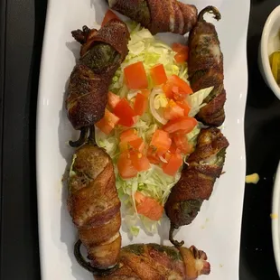 Bacon wrapped jalapeños!