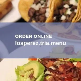 a variety of mexican food items
