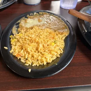 Side of rice and beans
