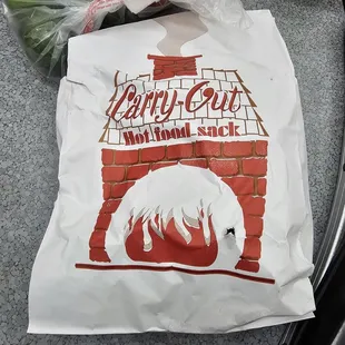 a bag of food