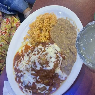 a plate of mexican food