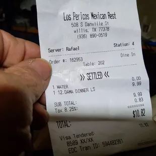 This was the correct charge for the $9.99 lunch special.