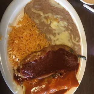 Poblano and enchilada