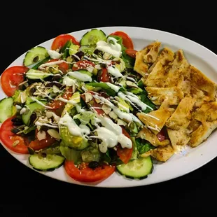 Ensalada con pechuga a la plancha.