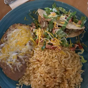 Ground beef taco plate