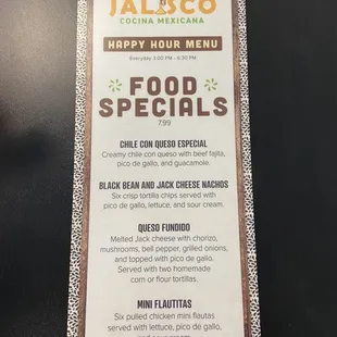 HH menu