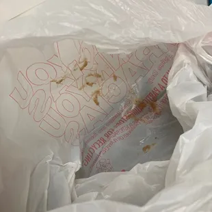 the inside of the bag