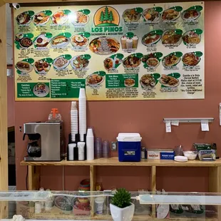 the menu of a mexican restaurant