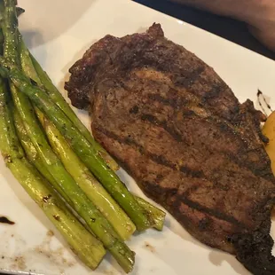 Rib Eye Steak... overly cooked.