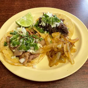 a plate of food on a table