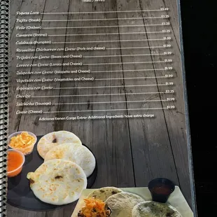 a menu for a mexican restaurant