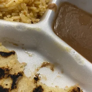 styrofoam melted to pupusa