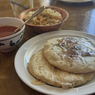 4 pupusas of Beans &amp; Cheese.