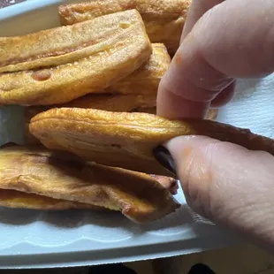 Very dry platano frito