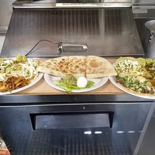 Tacos and quesadillas
