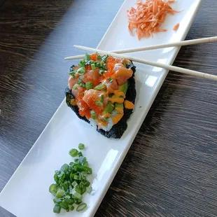 El taco de salmon muy delicious y autentico