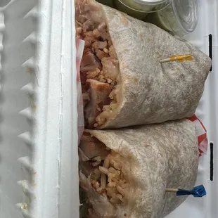 Burrito with chicken