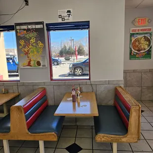 a view of the inside of a restaurant