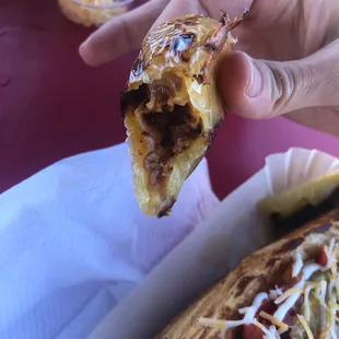 I think that's Cheese and bacon inside  so good