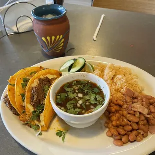 Birria taco plate