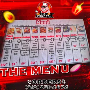 the menu