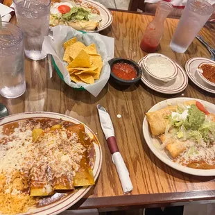 Chimichangas Dinner Spinach Enchiladas Dinner Queso Fundido