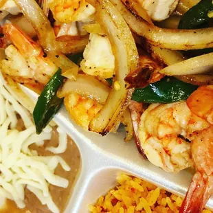 a variety of food items