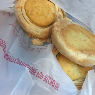 a close up of a bag of biscuits