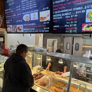 The many guisados and menu!!