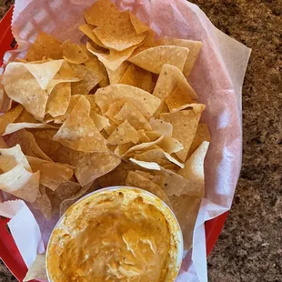 a bowl of tortilla and chips