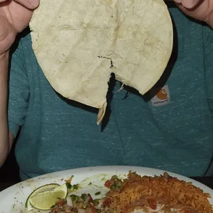 Hubbz said his tortilla must of been in the microwave too long